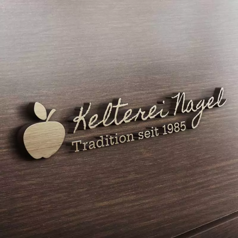 Logo Schild Kelterei Nagel