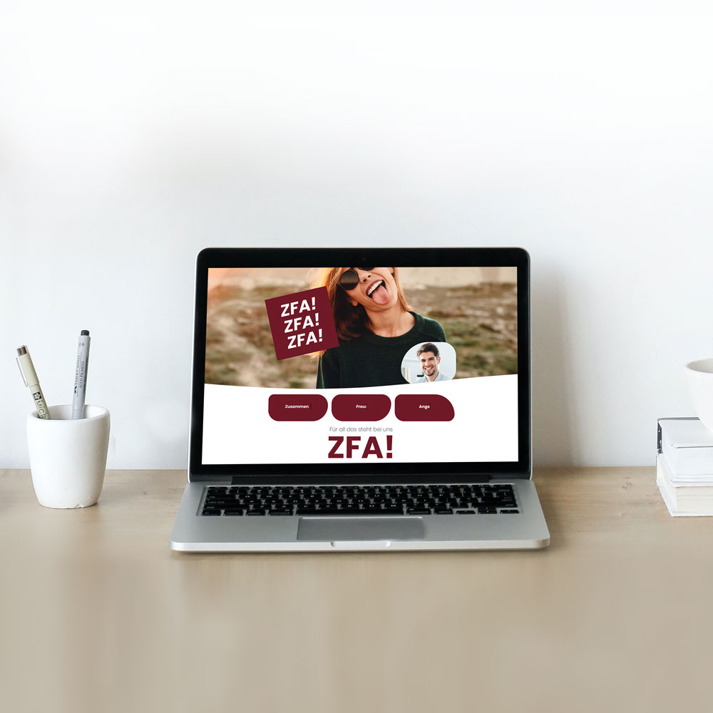 ZFA Landingpage KFO Gedigk, Webdesign Deutschland, Webagentur